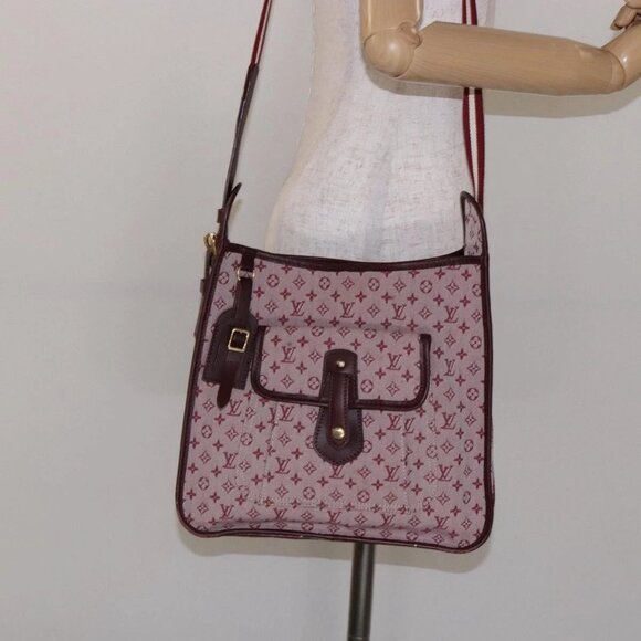 LOUIS VUITTON Monogram Mini Besace Mary Kate Bag Red M92321 LV Auth SW1479 - Picture 1 of 16